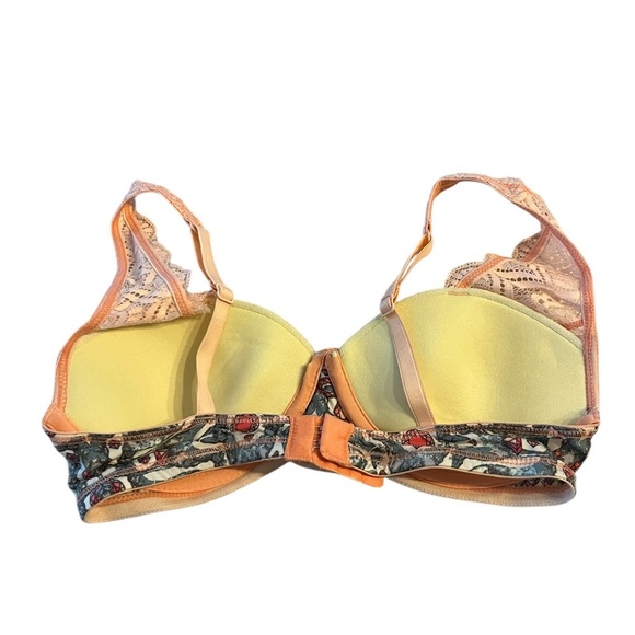 MAAJI GREAT GRAND GREYHOUND BALCONETTE BRA ORANGE MULTI SZ S - Picture 3 of 5